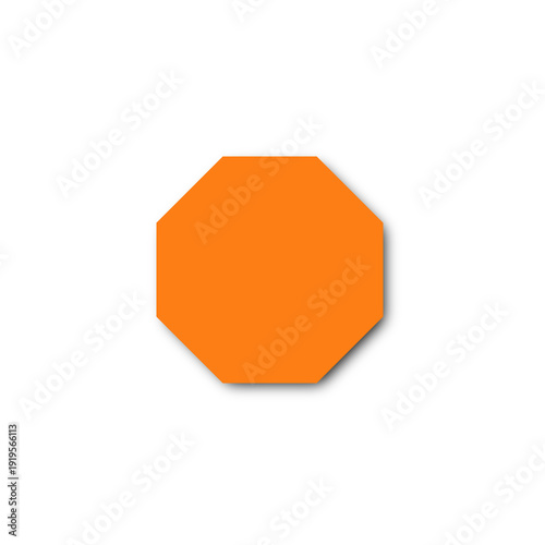 Orange Octagon Icon