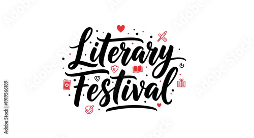 Literary festival typography design