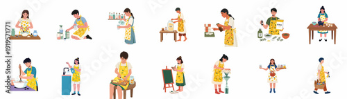 Tableau sur toile DIY Zero Waste Eco-Friendly Home Products: People Making Natural Cleaners, Soaps