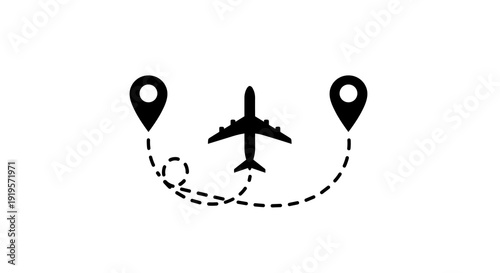 Airplane travels between locations