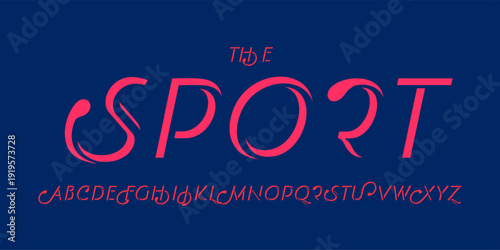 Curved italic font, flowing dynamic alphabet, elegant calligraphic typeface for fashion logo, expressive headline, artistic motion typography, stylish display typographic design. Vector typeset.