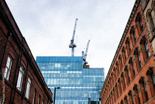 Contrast of Old Brick and New Glass Architecture