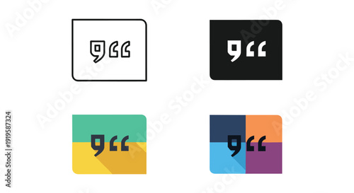Creative variations of the logo with the letters gcc in different styles and color schemes