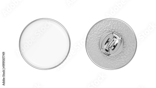 Bilde på lerret Round enamel metal pin mockup