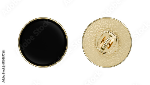 Fotografia Round enamel metal pin mockup