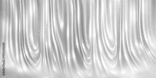 Abstract metal background vector illustration featuring smooth blue silk waves and a luxury satin fabric texture with soft liquid curves for a high-end wallpaper design