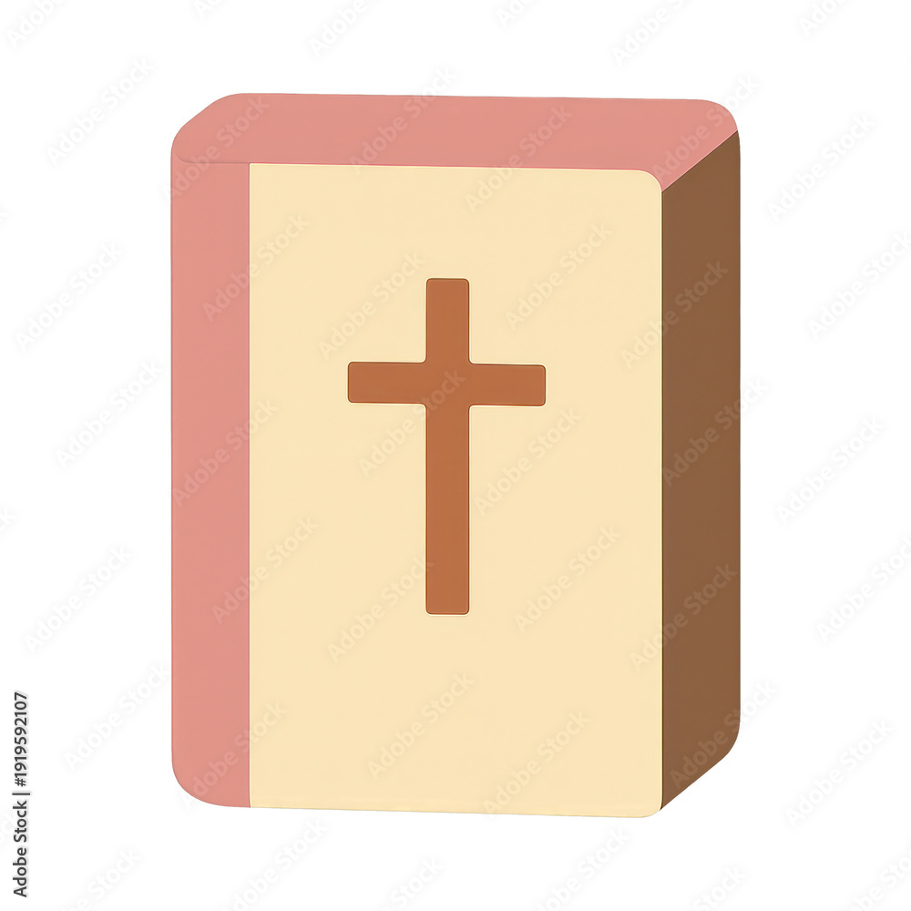Obraz premium PNG Minimalist 3D Bible icon