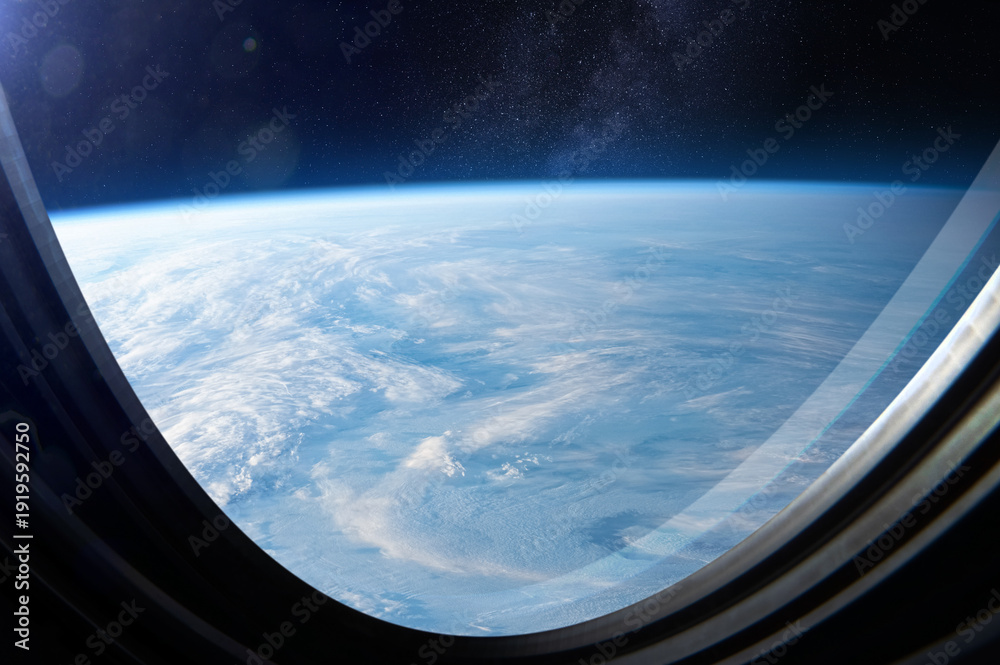 Αυτοκόλλητο Amazing planet Earth and the Milky Way galaxy