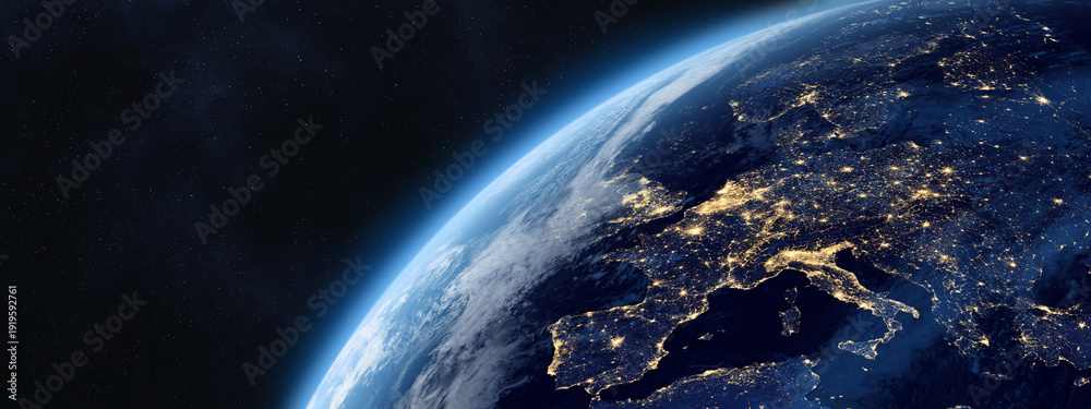 Foto Earth planet in outer space