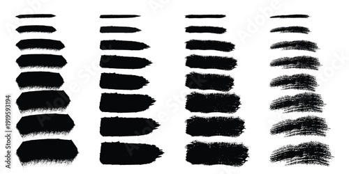 Brush stroke samples for graphic design and digital art