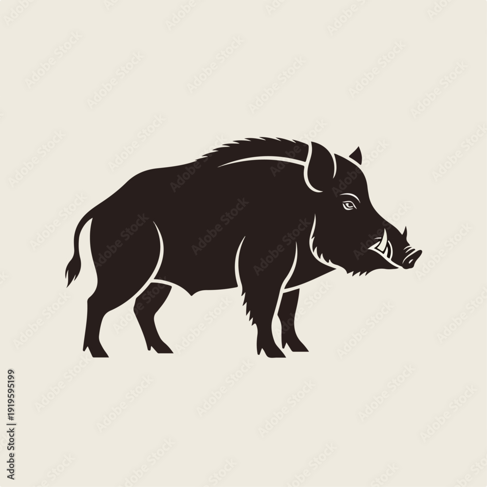 Fototapeta premium wild boar vector illustration