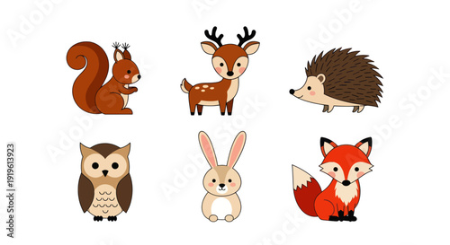 Cartoon forest animals illustration