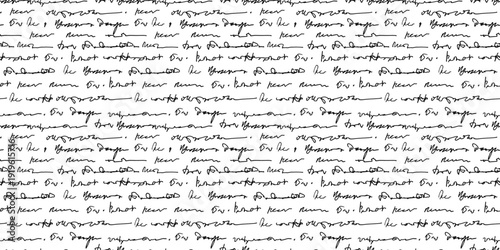 Illegible words on a white background. Vector illustration for design and typography. Trendy seamless pattern with letters.