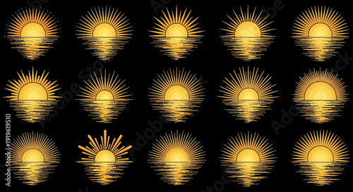 sun over water, sunrise or sunset, golden light, reflection