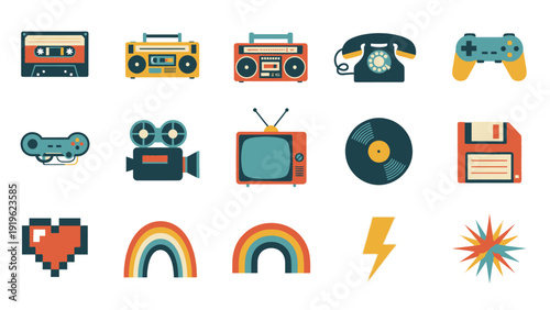 Retro Vintage Technology and Objects Collection.