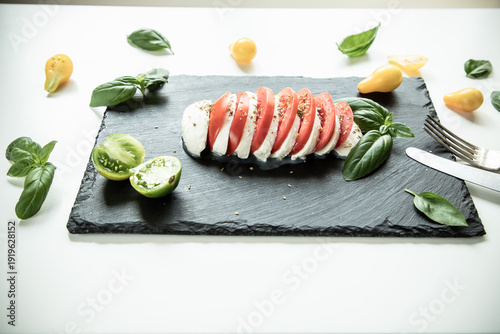 Wallpaper Mural fresh mozarella and tomato slices Torontodigital.ca