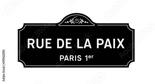 Rue de la Paix Paris Street Sign - Elegant French Capital Landmark