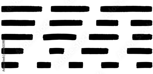 Organic brush stroke divider underline ink separator bold silhouette handdrawn style vector collection set