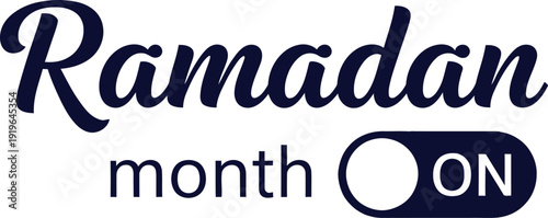Ramadan month logo with toggle switch