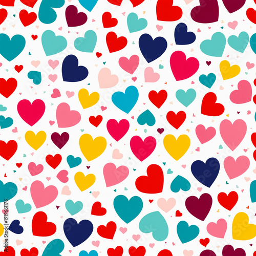 pattern of small colorful h...