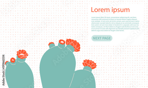 Minimalistic background with plants and space for text