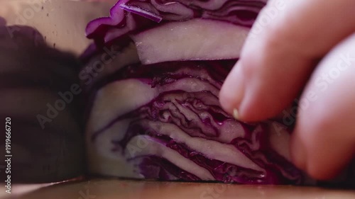 Wallpaper Mural Slow-motion video of radishes and onions being cut while making a salad in the kitchen. Torontodigital.ca