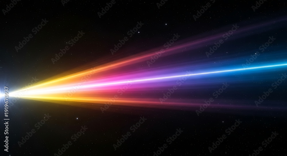 Obraz premium Vibrant Laser Beam in Space