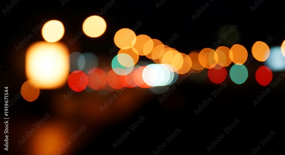 Fototapeta premium Vibrant City Lights at Night