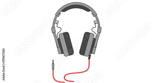 Gray Wired Headphones.