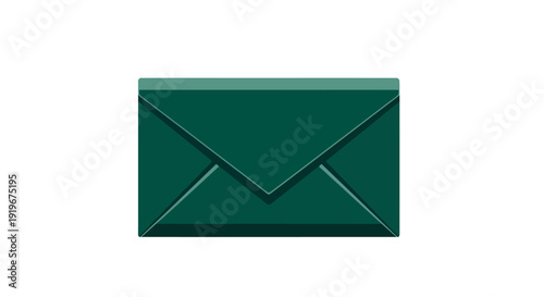 Green Envelope Closeup.