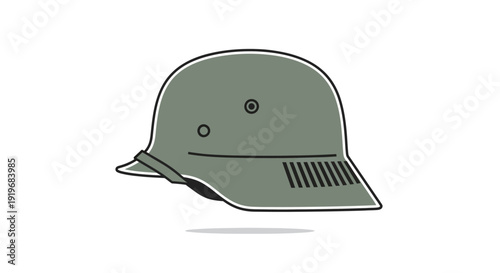 Military Green Protective Helmet.