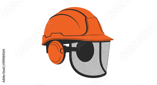 Orange Safety Hard Hat.
