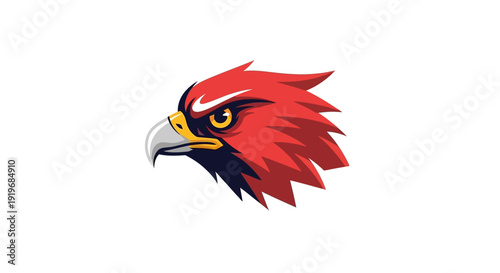 Red Hawk Bird Head.