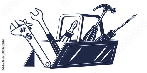 A variety of tools neatly arranged in a portable toolbox for various tasks