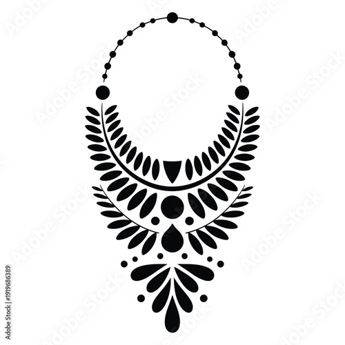 Black henna tattoo design