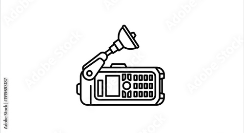 Handheld Geiger Counter Radiation Detector Device Icon