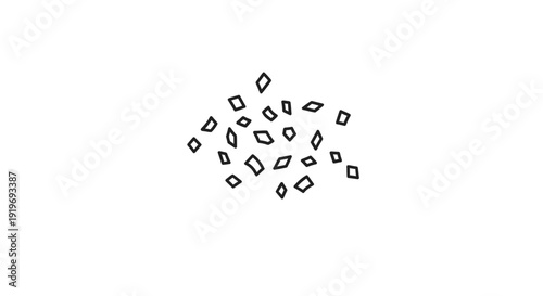 Abstract scattered diamond shapes, minimalist geometric pattern, simple graphic element