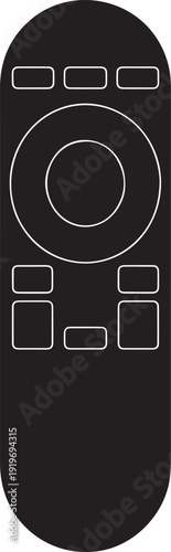 Smart TV remote control device silhouette icon