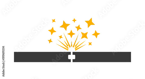 Sparkling Gold Star Burst.