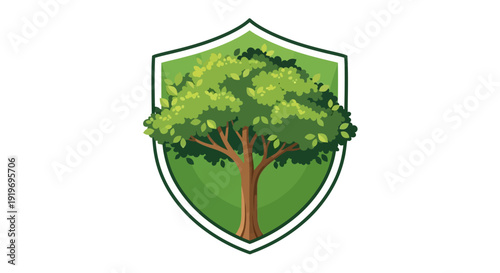 Tree in Shield Emblem.