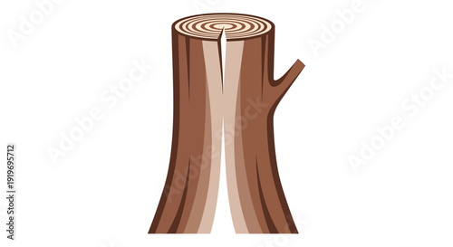 Tree Stump Cut Section.