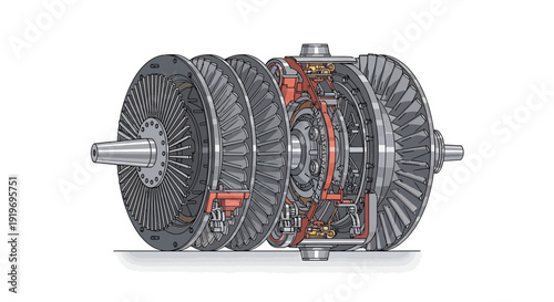Turbine Engine Mechanical Part.