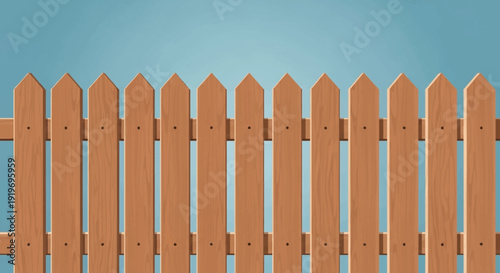 Wooden Fence Close Up.