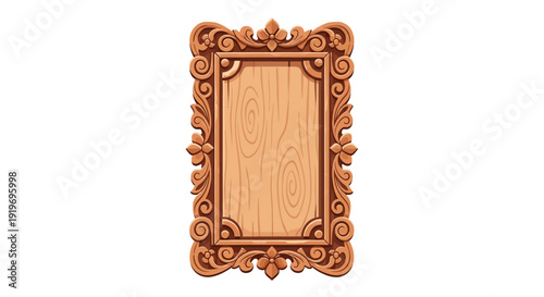 Wooden Ornate Picture Frame.