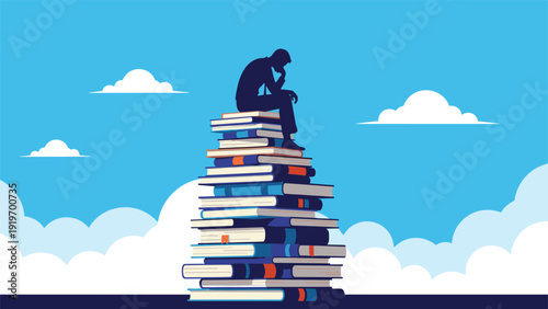 Observer uses a telescope to watch a red growth arrow bounce off a trampoline and rise sharply, symbolizing market recovery and resilience.