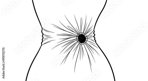 Abstract Black Hole Distortion Effect on White Fabric