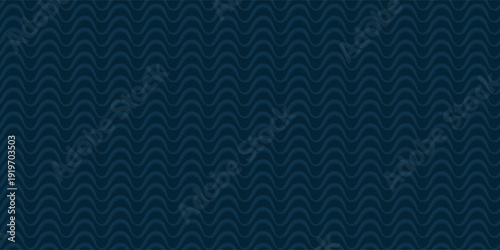 Simple minimal diagonal wavy lines texture.Vector seamless pattern with endless waves, curvy stripes. Subtle abstract dark blue background. Eps10