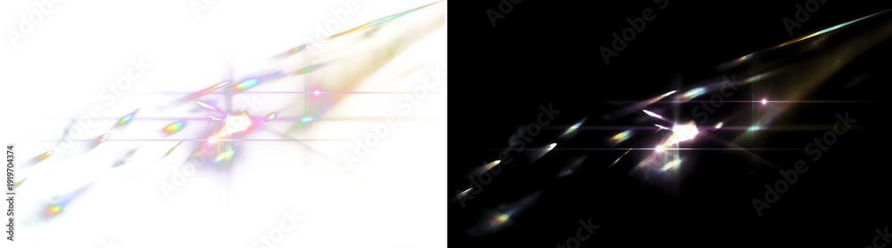 Εκτύπωση καμβά Iridescent prism beam splash with holographic highlights and glowing refractions