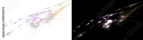 Schilderij op canvas Iridescent prism beam splash with holographic highlights and glowing refractions