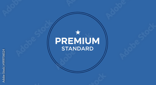 Premium Standard Quality Assurance Badge Icon.